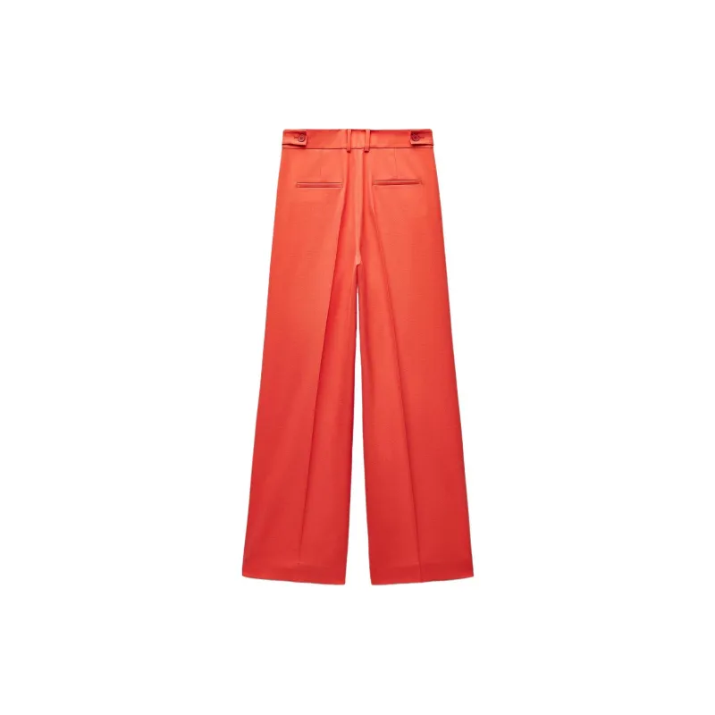 ZARA ZW Series Casual Pants Women's Orange-1