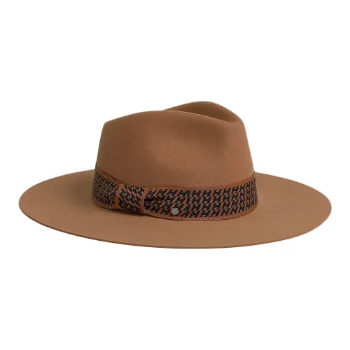 HERMES Rabbit Fur Felt Top Hats Women's Chestnut