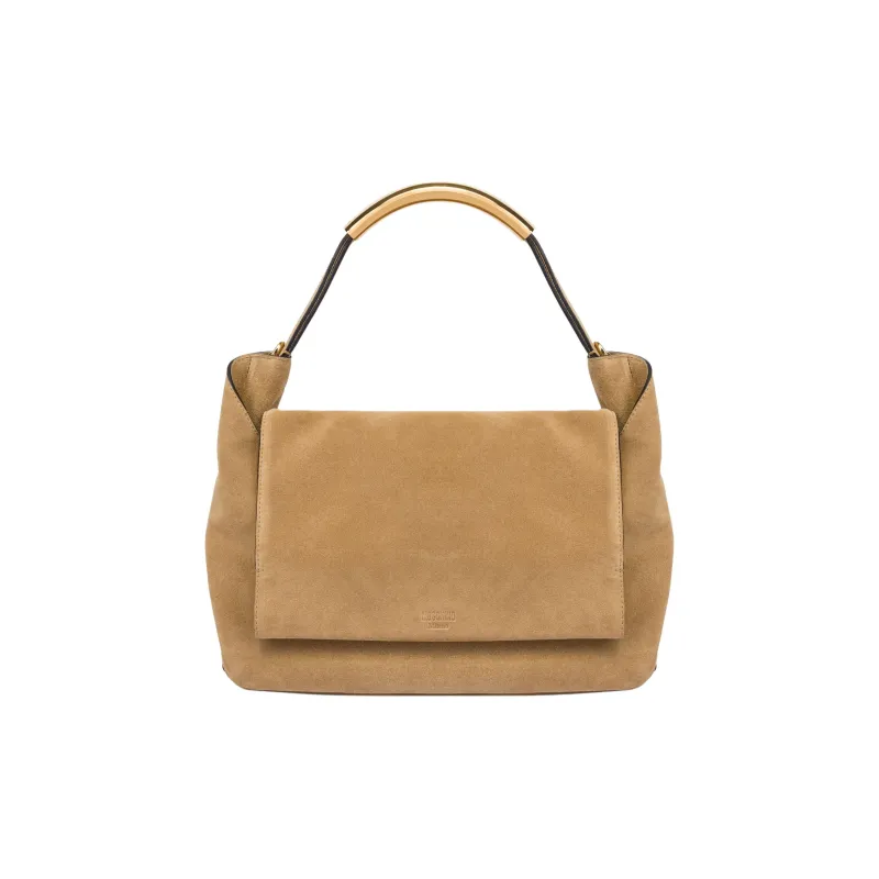 MOSCHINO Handle Me Suede Tote Bag-0