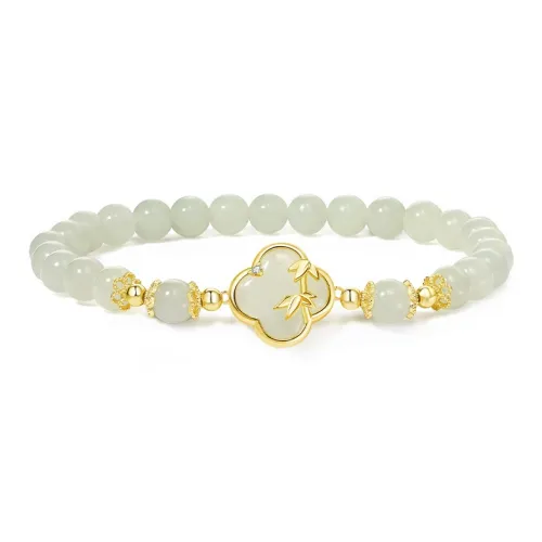Lao Feng Xiang Hetian Jade Bracelets White Jade/Pale Greenish White Jade Women's