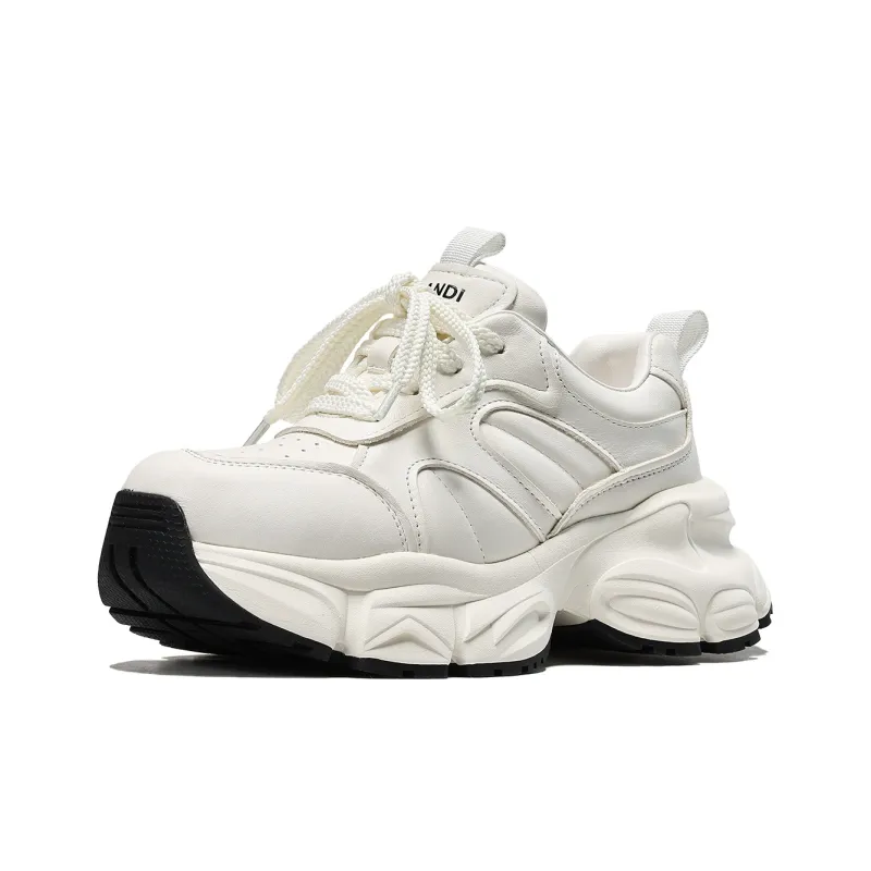 UanDi Anti Slip And Wear Resistant Height Increasing Low Top Chunky Sneakers Women's-1