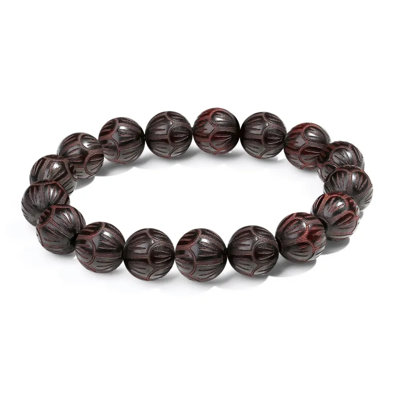 PUTUOSHANWENCHUANG Rosewood Bracelets Unisex-0