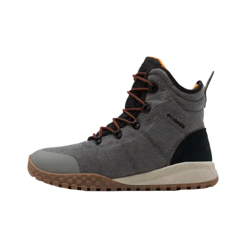Columbia Fairbanks Cushioning Anti-Slip And Wear-Resistant High-Top Outdoor Shoes Men's Gray