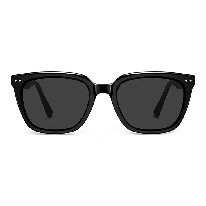LOHO Plate Frame Square Travel UV Protection Photography Sunglasses Unisex Black Milk Tea Camel-1