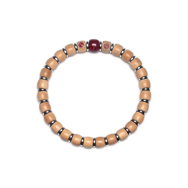 MOUNTAINS AND MANS Bodhi Root New Chinese Style Good Luck Beaded Bracelet Unisex-6