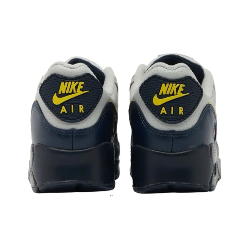 Nike Air Max 90 Anti Slip Wear Resistant Low Top Casual Running Shoes Unisex Gray Black-3