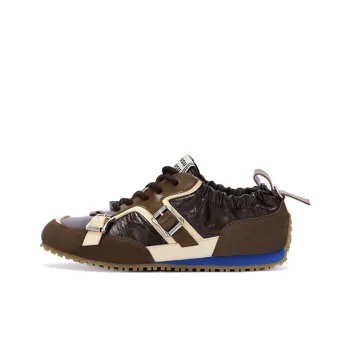 SUGARSU 25 Years Spring Vintage Red German Army Casual & Color Buckle Ballet Cortez Shoes Women's Vintage Brown Women's