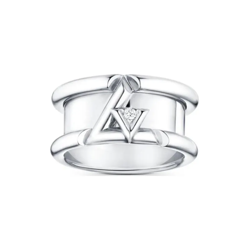LOUIS VUITTON Lv Volt One Band Ring White Gold And Diamond-1