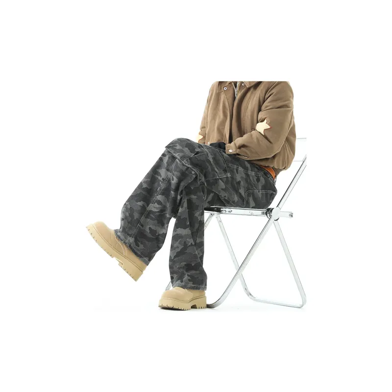 SWISS MILITARY Jeans Unisex Camouflage Gray-5
