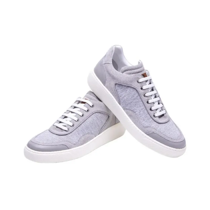 CORNELIANI Low Top Skateboard Shoes Men's Gray-4