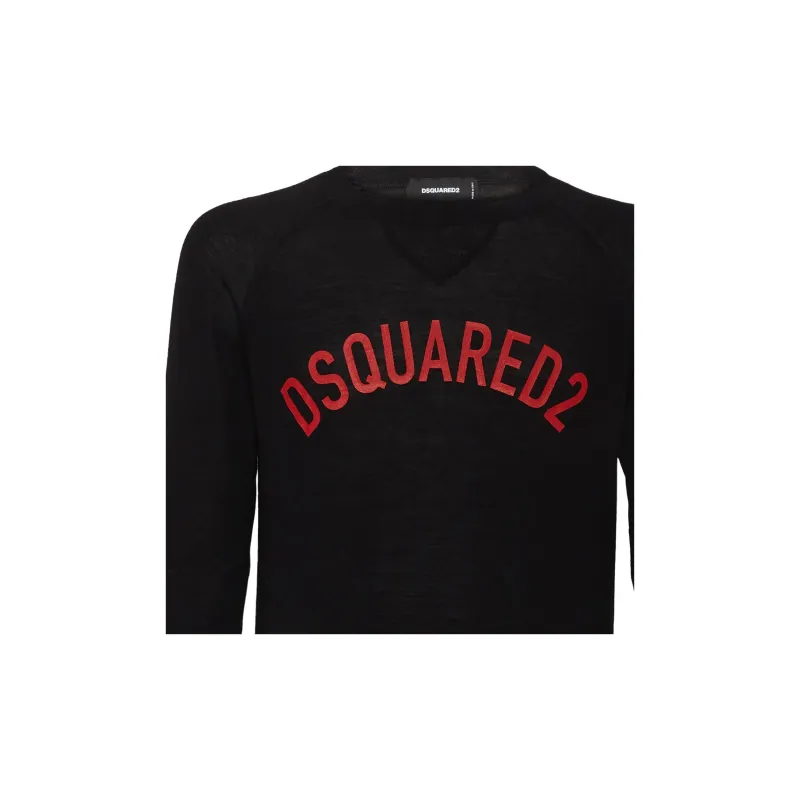 DSQUARED 2 DSQUARED 2 Logo Printed Crewneck Pullover-2