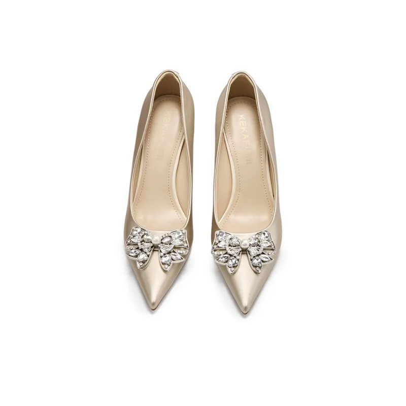 KEKAFU High Heels Women's Champagne/Black-3