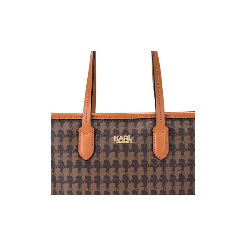 KARL LAGERFELD Artificial Leather Tote Bag, Shopping Bag, Shoulder Bag, Crossbody Bag, Handbag Regular Women's Brown-2