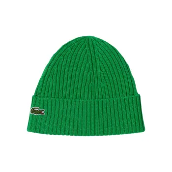 LACOSTE Wool Beanies Unisex Green