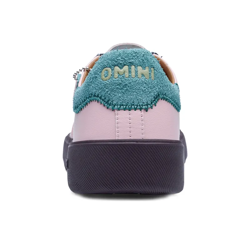 Kappa Back to Back Anti Slip Wear Resistant Low Top Skateboard Shoes Women's Pink Green-4