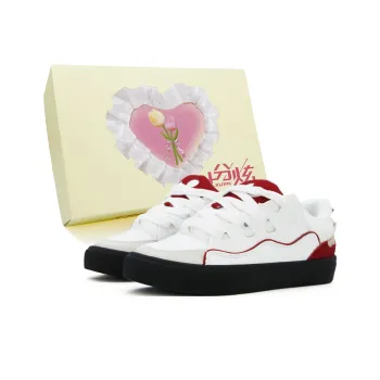FULLXUAN Niche Fashion Color Blocking Patchwork Low Top Skateboard Shoes Women's Box Included