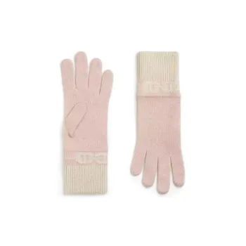HERMES Cashmere Knit Gloves Women's Pink