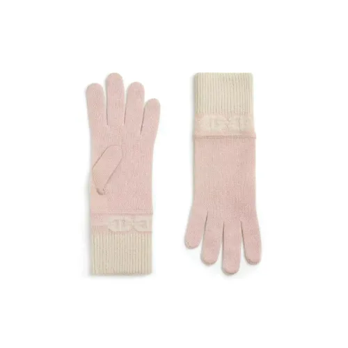 HERMES Cashmere Knit Gloves Women's Pink