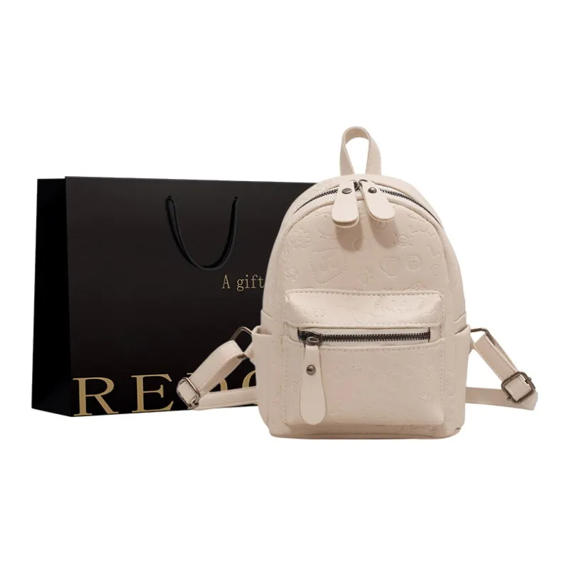 REDOO PU Backpack Women's Ecru/Black/Khaki-0