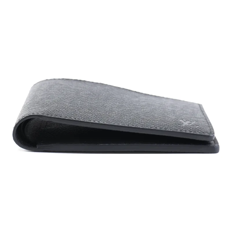 LOUIS VUITTON Multiple Wallet 3 Card Slot Taiga Black-7