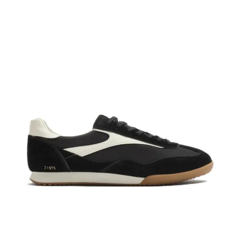ZARA Slip Resistant Low Top Casual Shoes Men's Black White-1