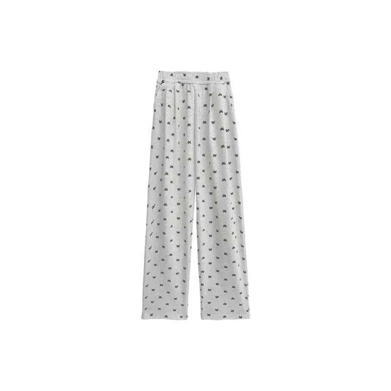 Ya Sheep People Casual Pants Women's White Gray-6