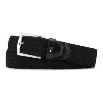 Tommy Hilfiger Polyester Belt Men's Black 3.5cm