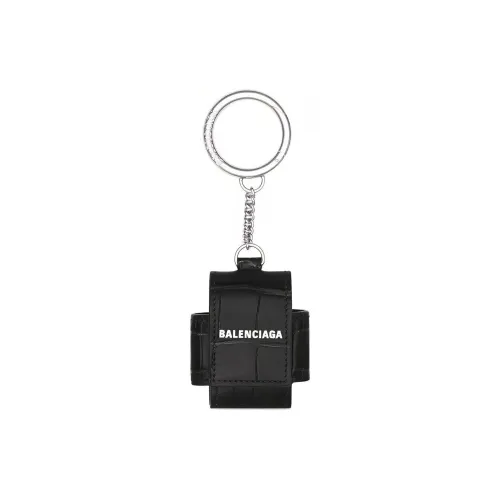 Balenciaga Cow Leather Earphone Case Men's Black