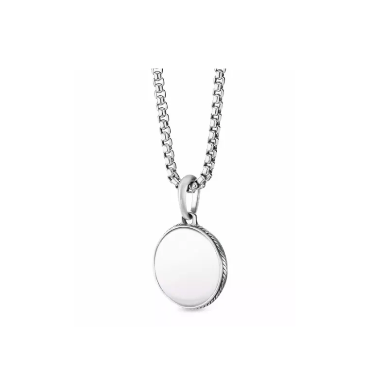 David Yurman 18kt Yellow Gold And Sterling Silver Maritime Compass Diamond Amulet 29.5mm-1