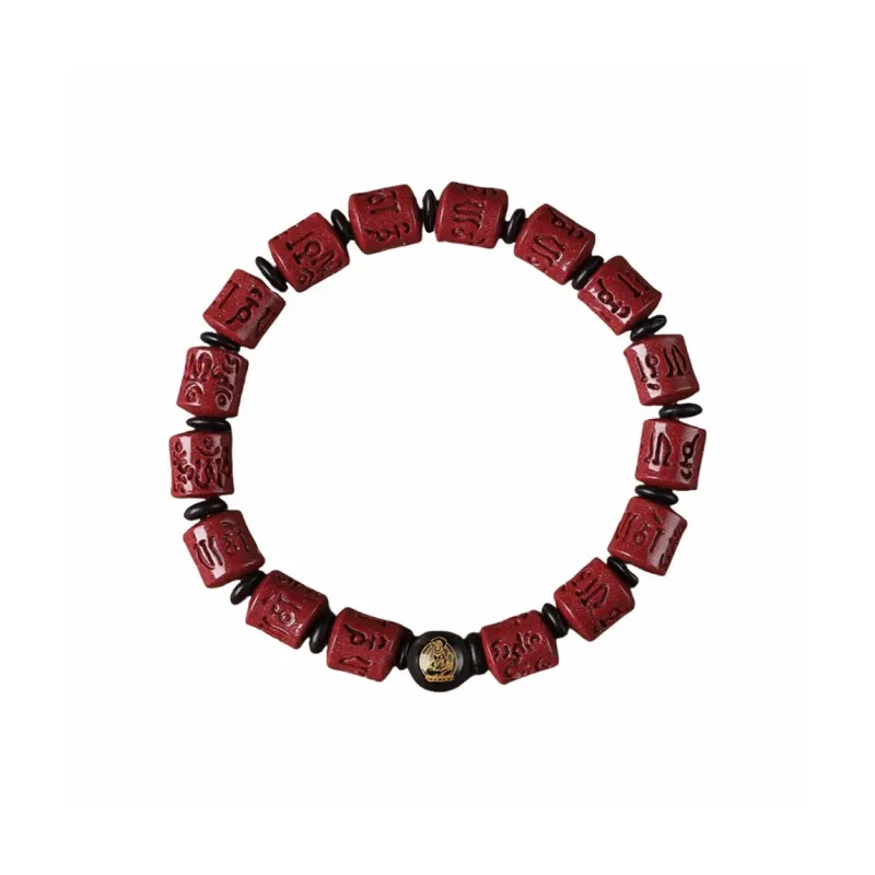 ZUIWENGLANGYASHANWENCHUANG Cinnabar Bracelets Unisex-9