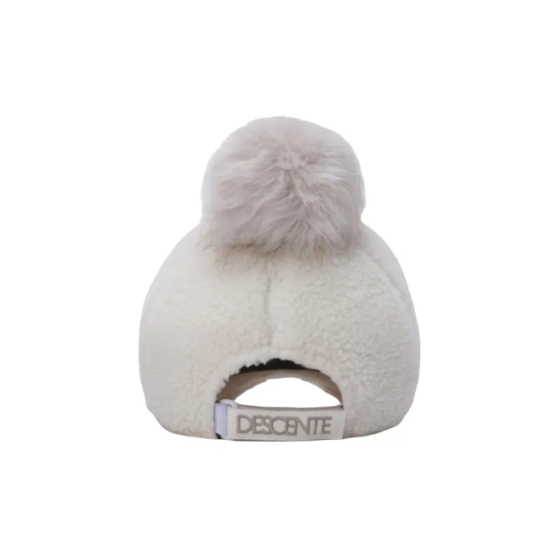 DESCENTE Velvet Baseball Caps Women's White-2