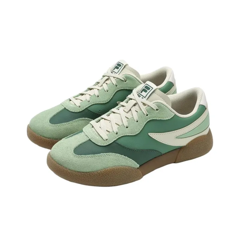 FILA PENGUIN Shoes Anti Slip Wear Resistant Low Top Skateboard Shoes Women's Green-1
