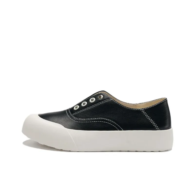 Le Saunda Low Top Skateboard Shoes Women's Solid Color-8