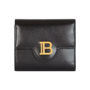BALMAIN B Buzz Trifold Leather Wallet