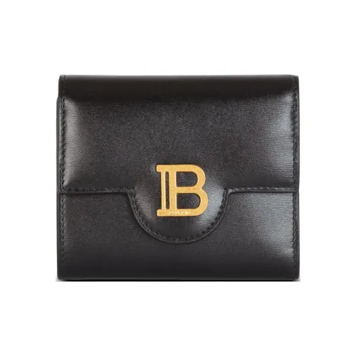 BALMAIN B Buzz Trifold Leather Wallet