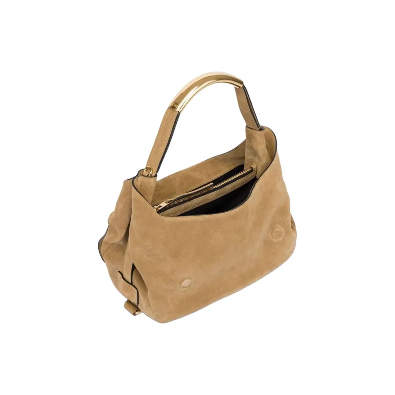 MOSCHINO Handle Me Suede Tote Bag-2