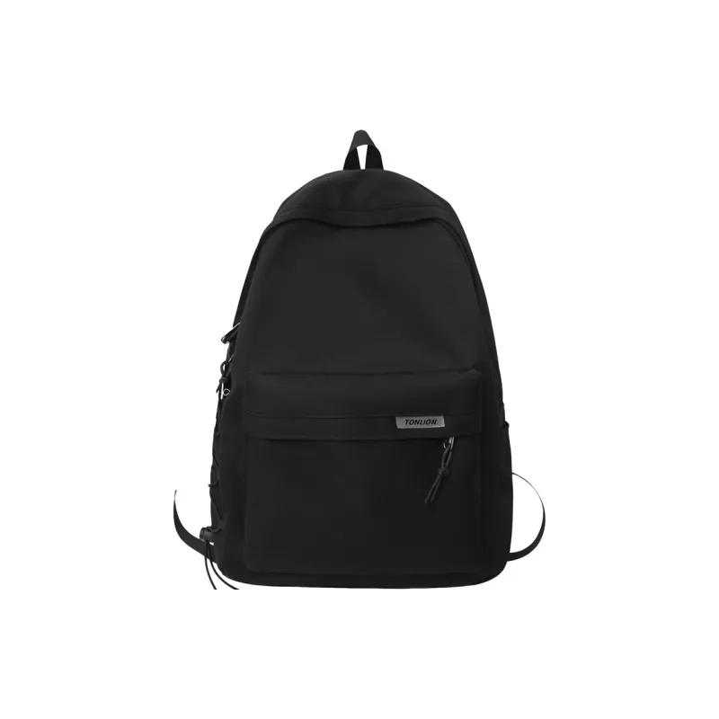 Tonlion Nylon Backpack Large Size Unisex White/Black-4