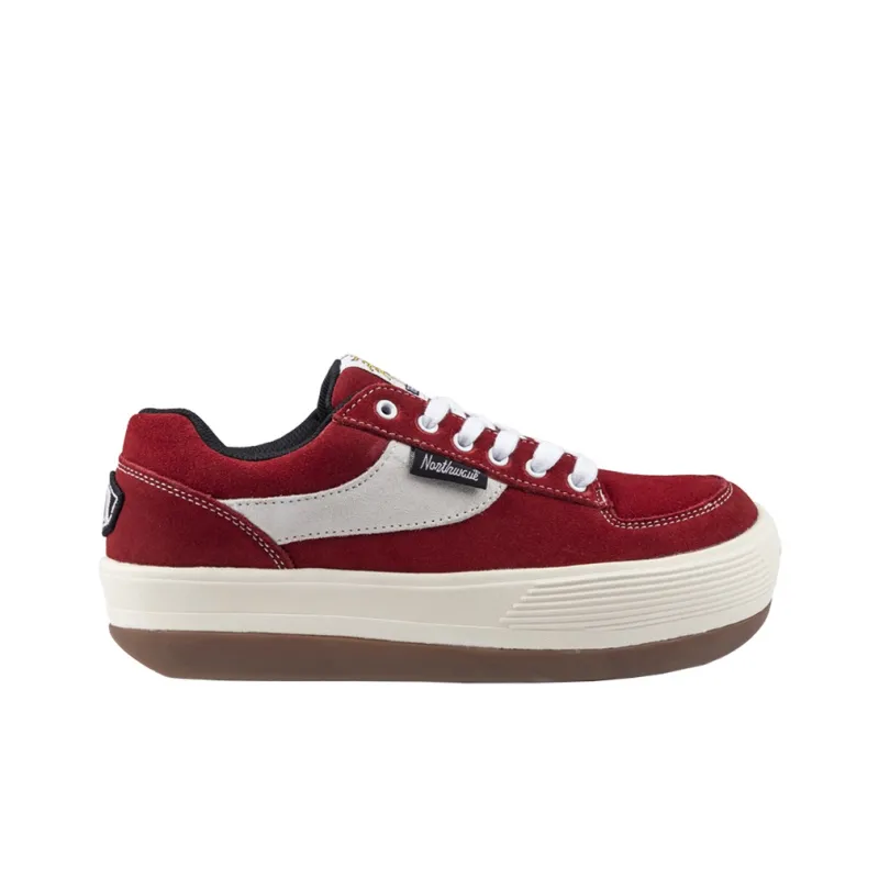 NORTHWAVE Cushioned Slip Resistant Lightweight Height Increasing Low Top Casual Shoes Unisex Red-1