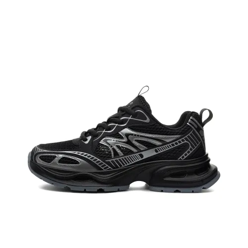 JEEP SPIRIT Height Increasing Lightweight Slip Resistant Low Top Chunky Sneakers Men's Graphite Silver
