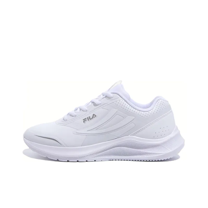 FILA Cushioning, Wear Resistant Low Top Running Shoes Unisex White Korean Style-0