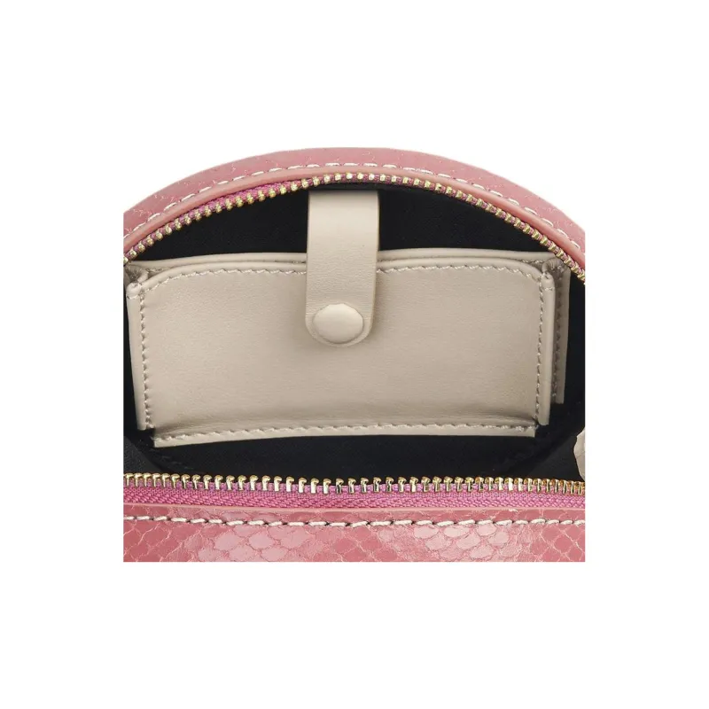 CAFUNE Imitation Snake Pattern Goatskin Shoulder Bag Crossbody Bag Mini Women's Purple-3