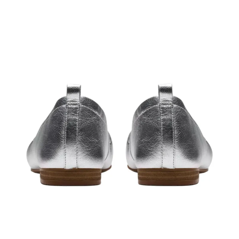 Clarks Fawna Soft Casual Single Shoes 1.5cm Women's Silver-4