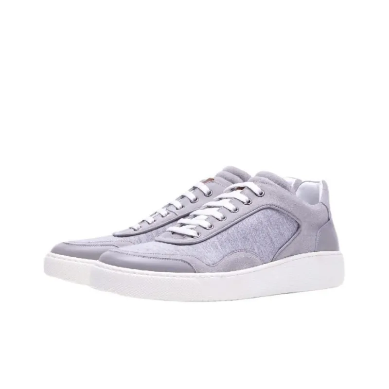 CORNELIANI Low Top Skateboard Shoes Men's Gray-2