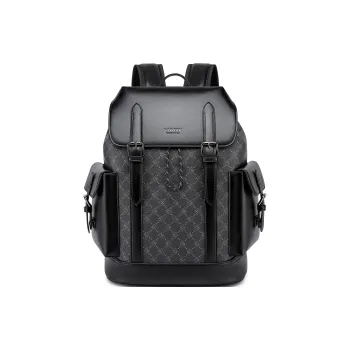 FAIRWHALE PVC Backpack Laptop Bag Regular Men's Lead Gray/Black