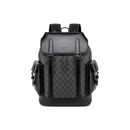 FAIRWHALE PVC Backpack Laptop Bag Regular Men's Lead Gray/Black