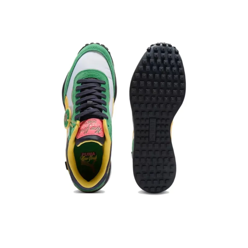 PUMA Style Rider Anti Slip Wear Resistant Low Top Casual Shoes Men's Green Yellow-3
