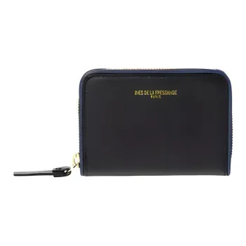 INES DE LA FRESSANGE Calfskin Wallet Women's Black