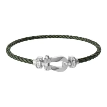 FRED 18k White Gold Diamonds Bracelets Men's Khaki