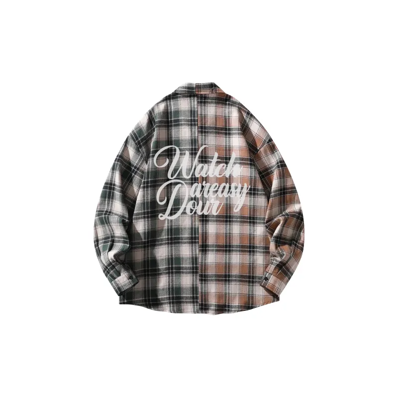 DAREASY Shirt Unisex Yellow And Green Plaid-1