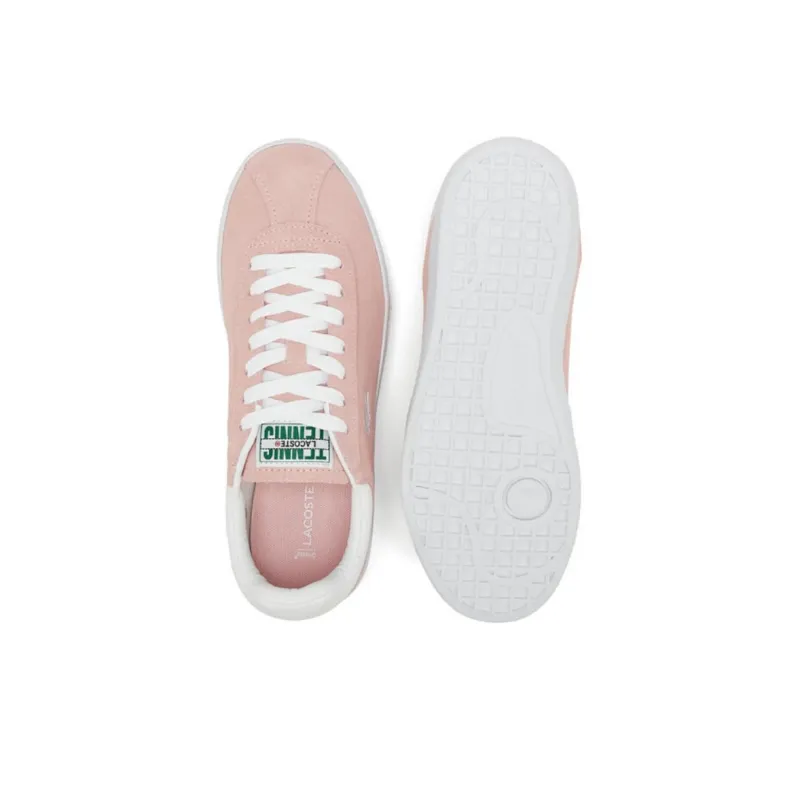 LACOSTE Low Top Skateboard Shoes Women's Pink White-4